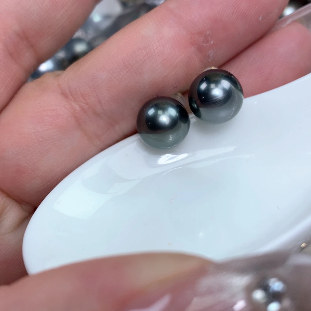 海水珍珠耳饰18K金镶嵌