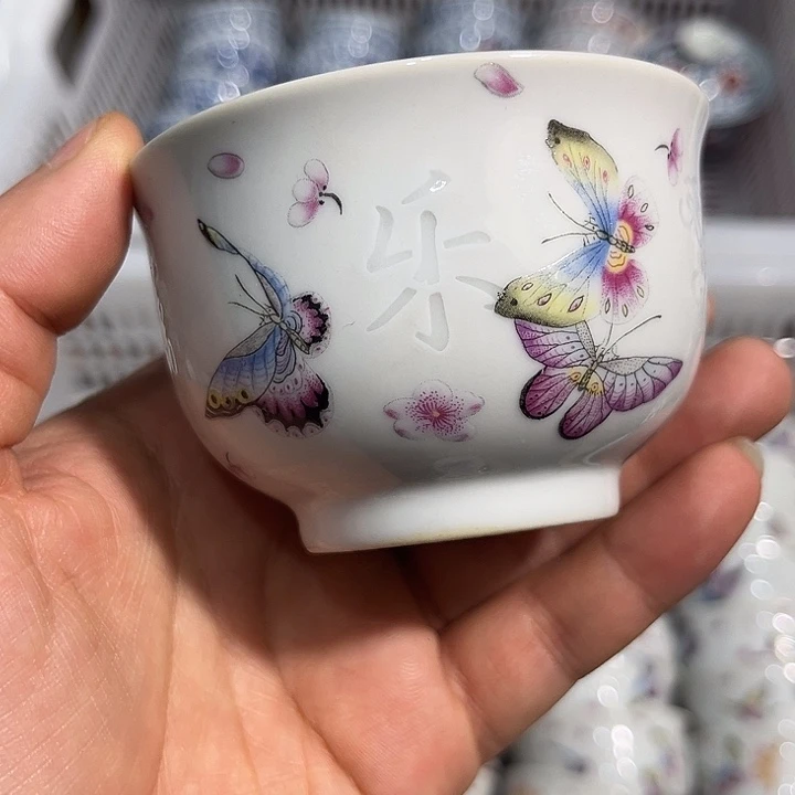 摆件陶景德镇陶瓷主人杯1233