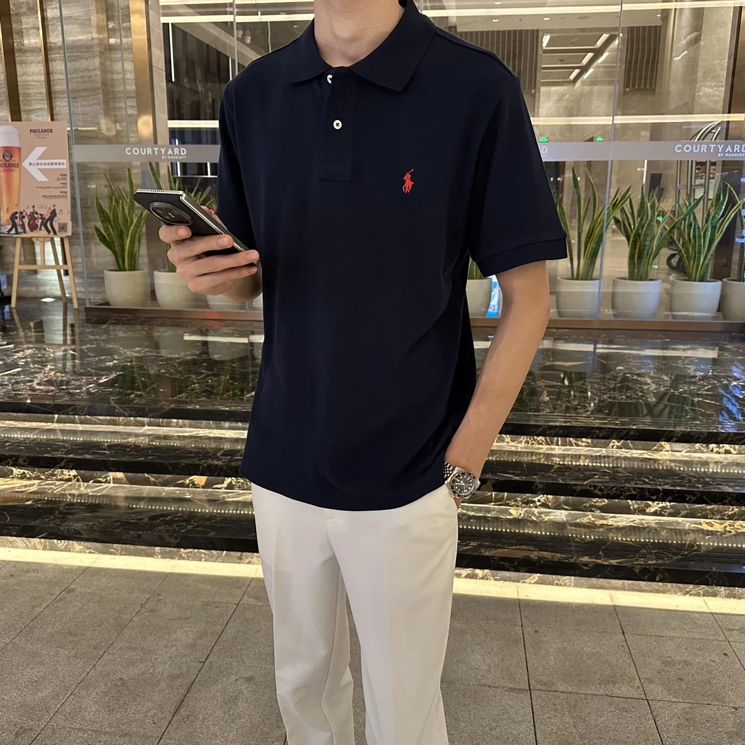 刺绣小马POLO衫男夏季你也不懂我穿polo衫的深情可惜你不穿碎花裙