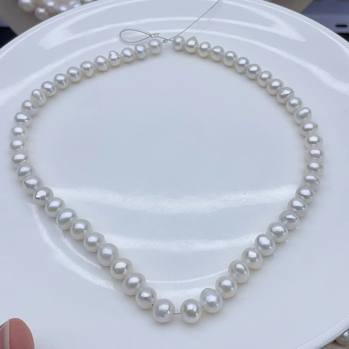 银S925镶嵌颈饰淡水珍珠