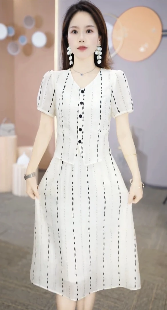 【铭悦定制】KK821# 2025 夏季 收腰 显瘦 修身 连衣裙