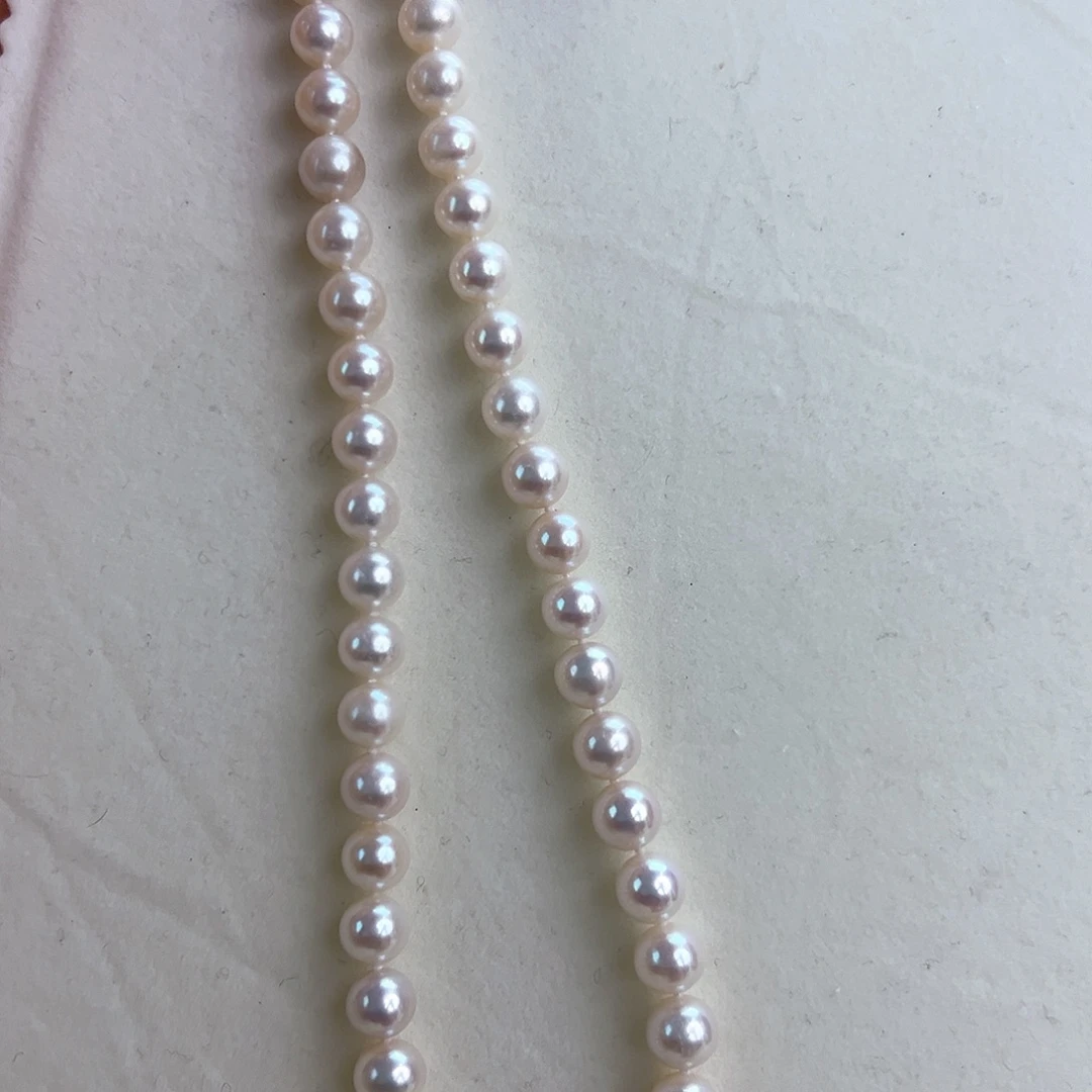 颈饰淡水珍珠银S925镶嵌7.5-8.5淡水无核珍珠