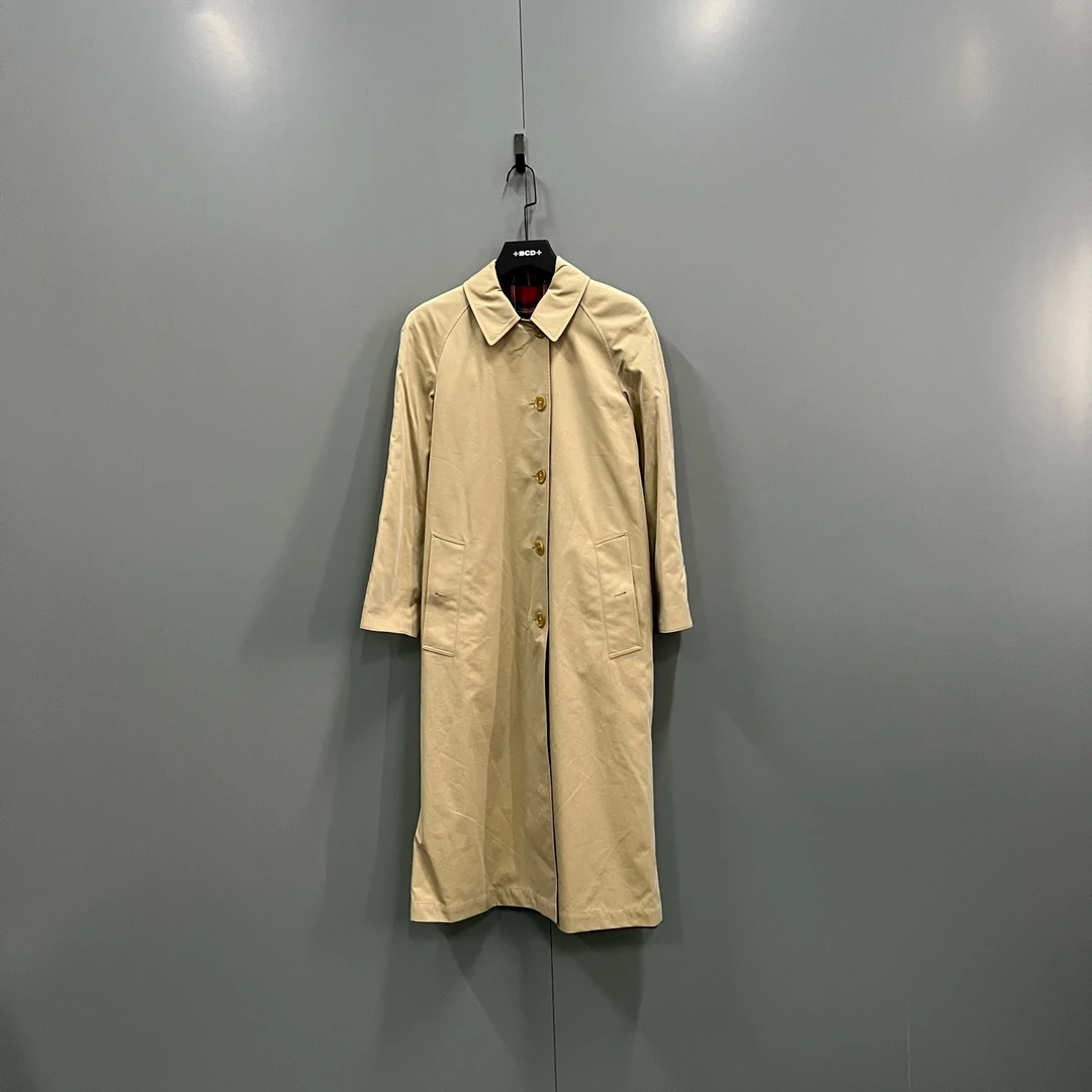 99新 BURBERRY/博柏利 zz 双面穿着格纹大衣 36码/98新/205898