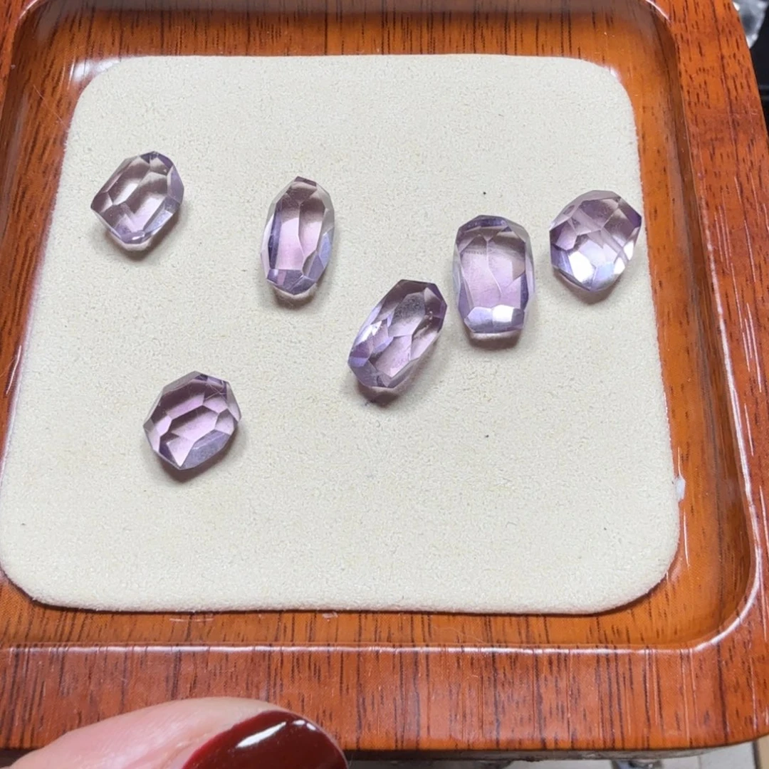 玛瑙/玉髓散珠紫随型