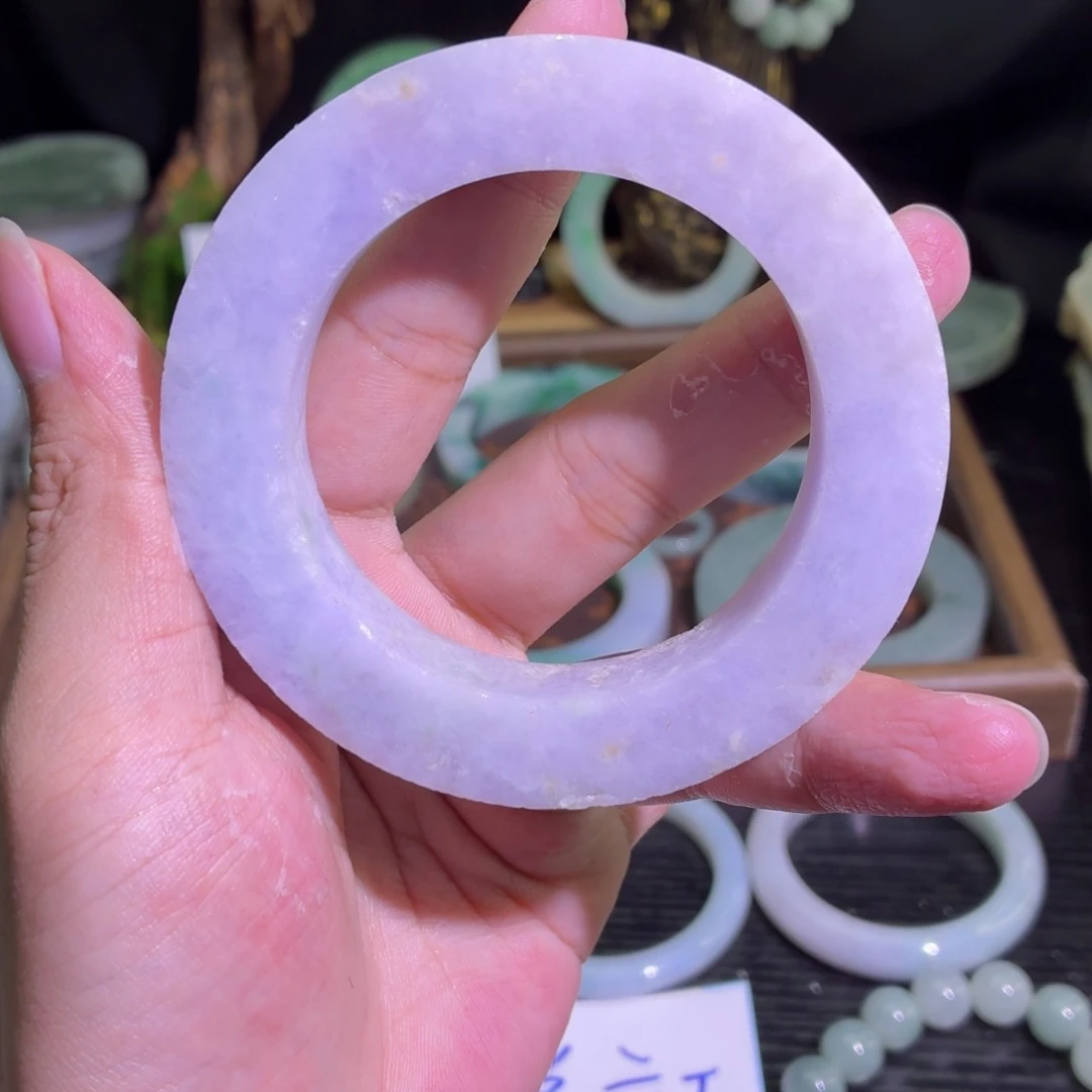定制翡翠未镶嵌翡翠A货毛胚手镯定制