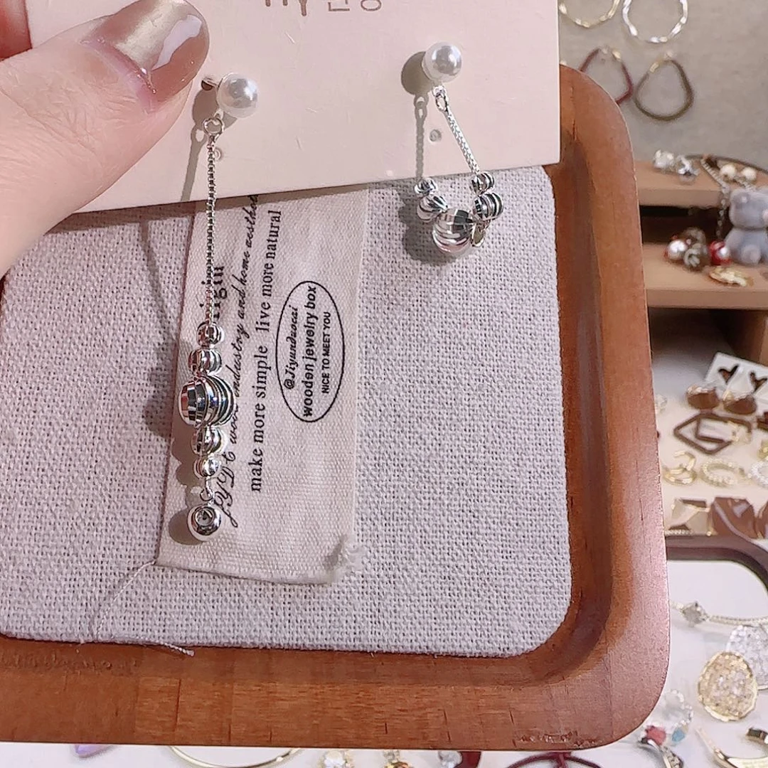 仿珍珠铜合金925银耳钉