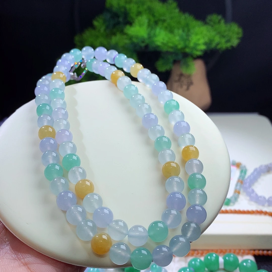 项链未镶嵌翡翠活泼开朗不张扬！ 卡8mm