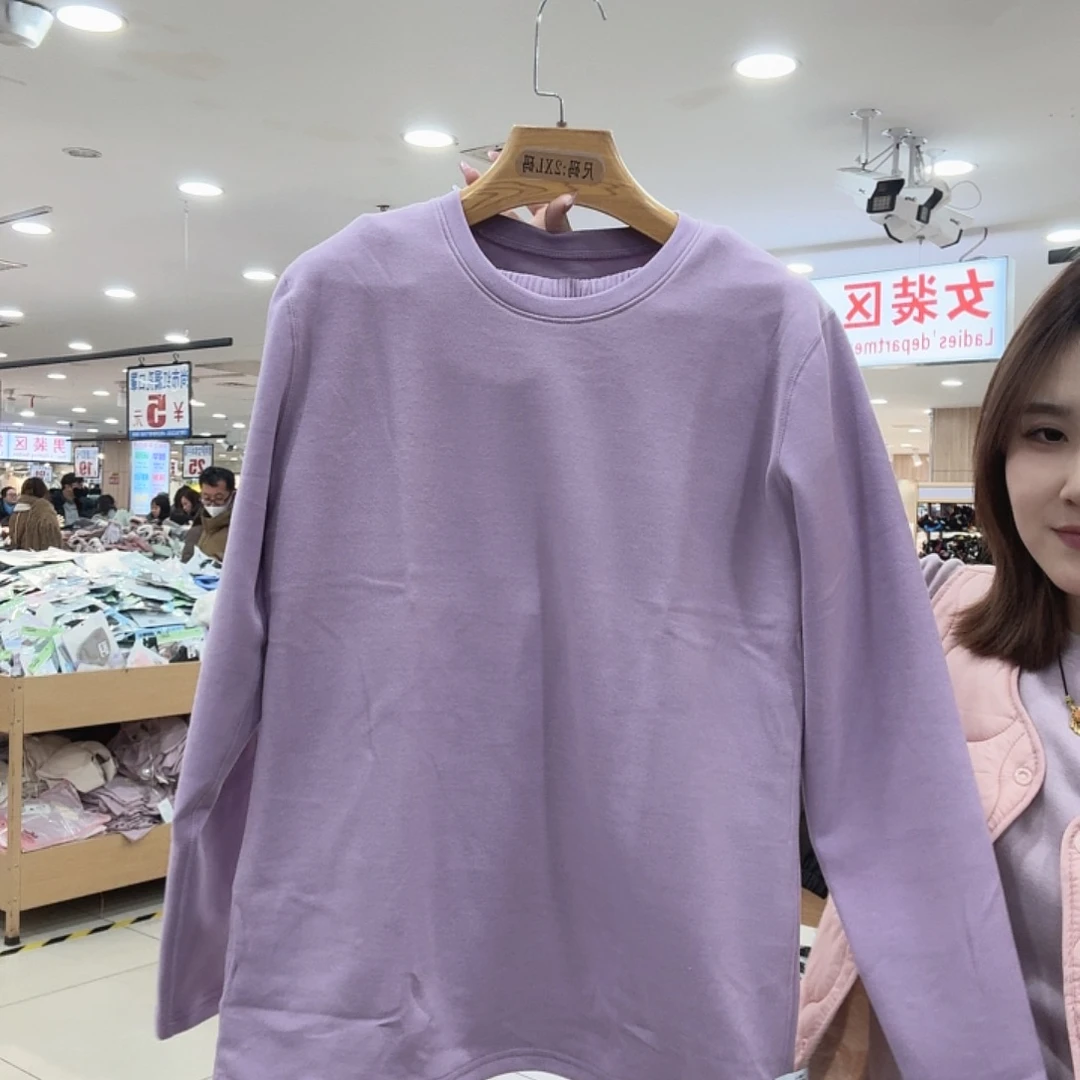 上衣女装保暖，紫色