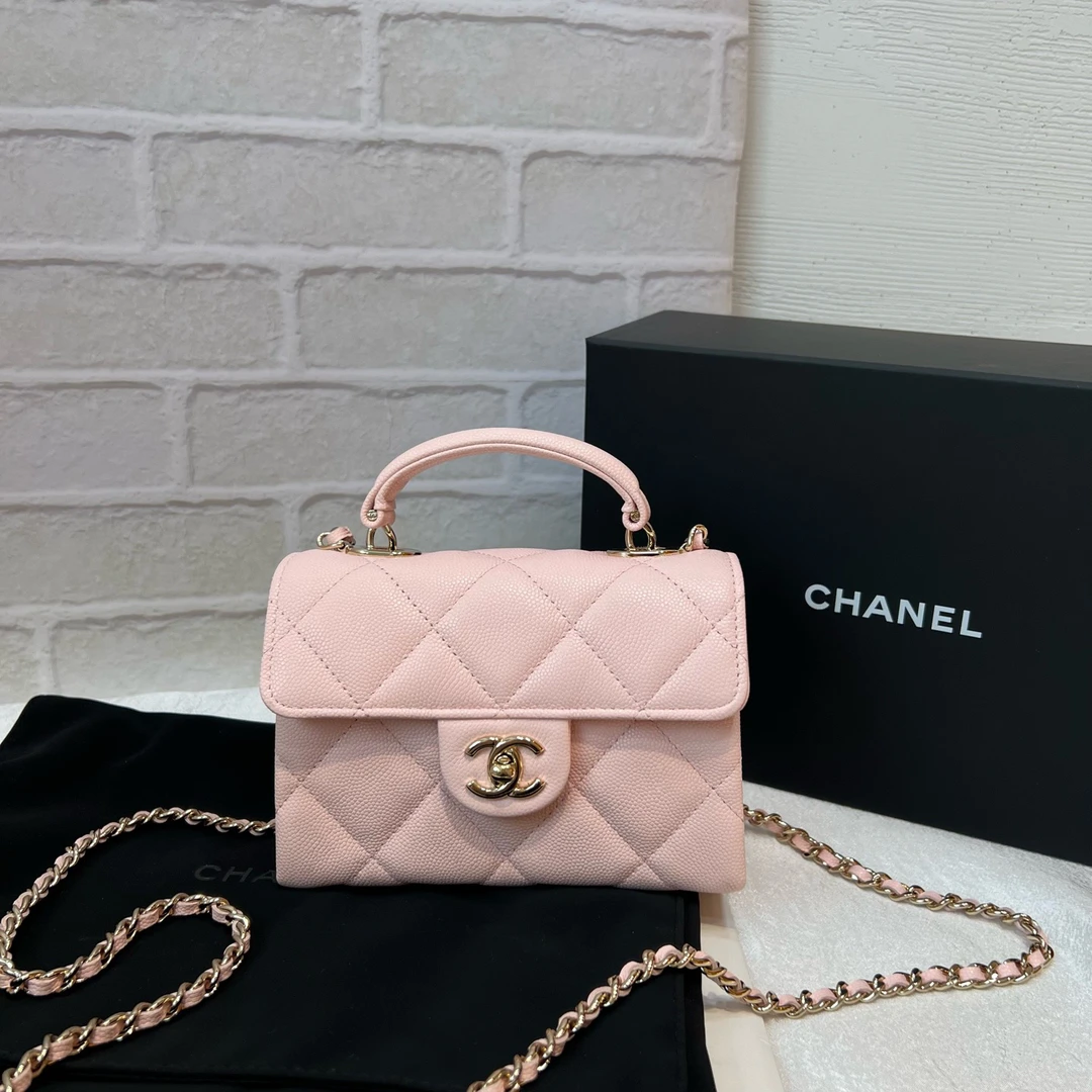 未使用 Chanel/香奈儿 25S 牛奶盒子mini樱花粉 25年芯片款
