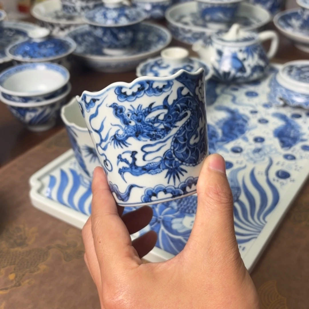 摆件陶景德镇手绘茶器