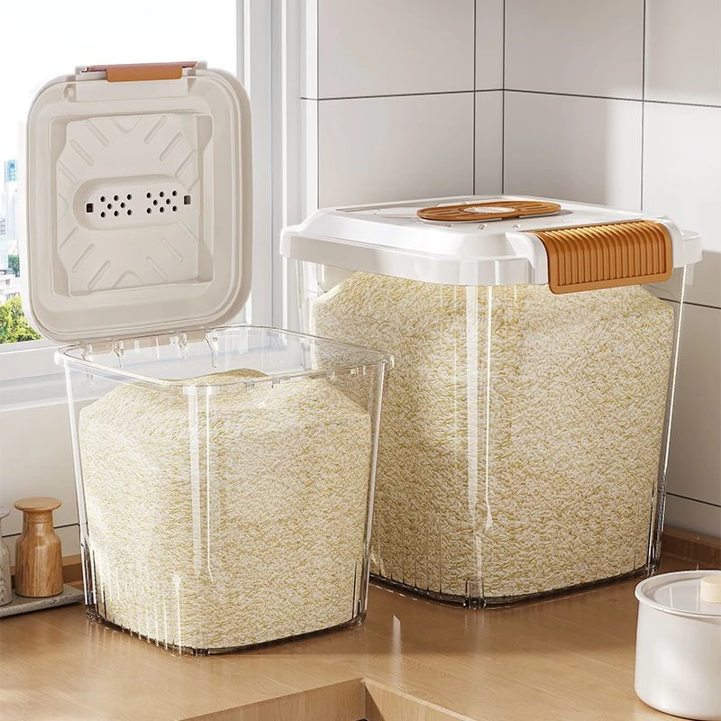透明米桶家用防尘防虫收纳桶大容量专用特厚米面五谷杂粮收纳米桶