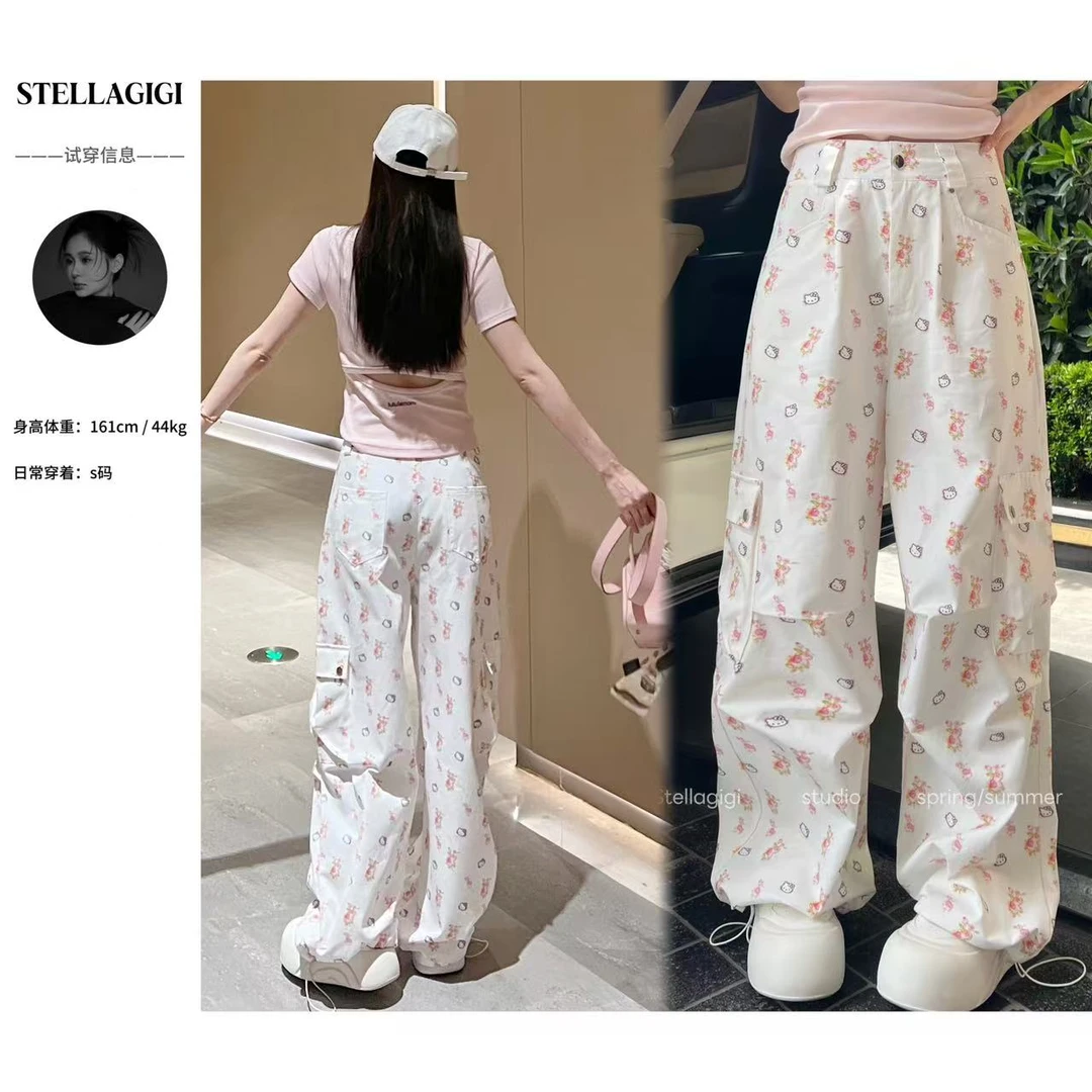 SG / 郭幂幂 SS 小众高品款 Kitty喵立体口袋工装裤K-20250245