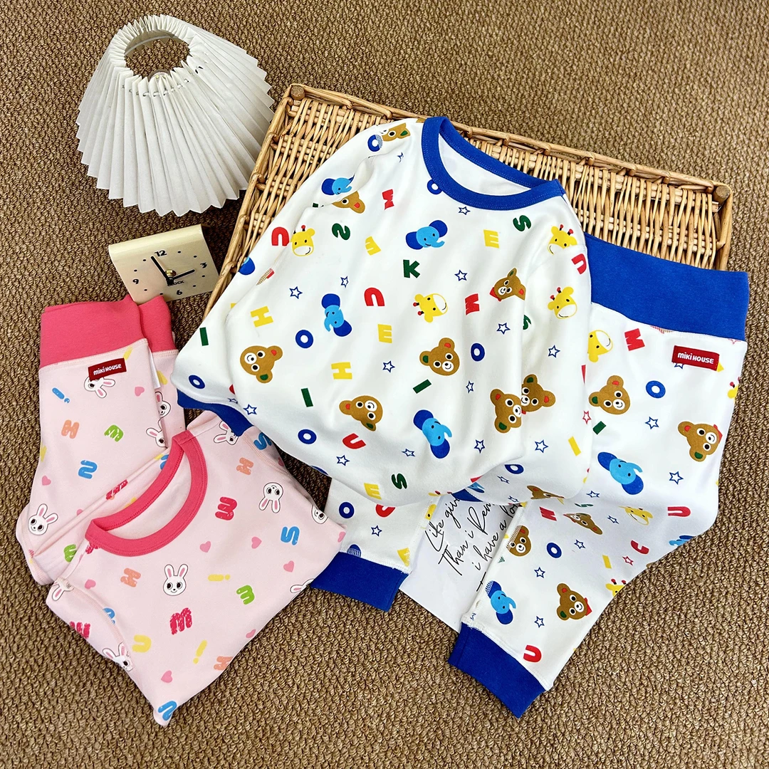 新款宝宝秋衣裤满印家居服字母 儿童内衣套服推荐36164