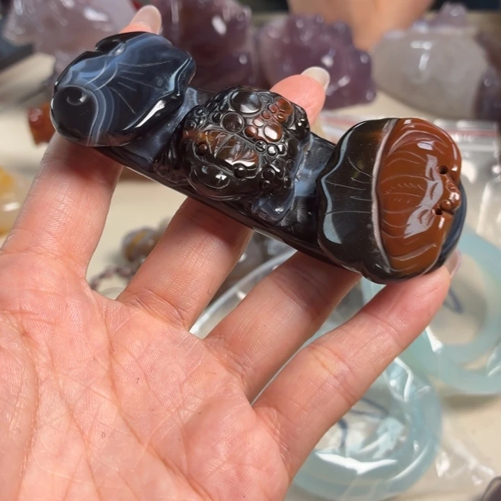 玛瑙/玉髓未镶嵌吊坠(不含链)