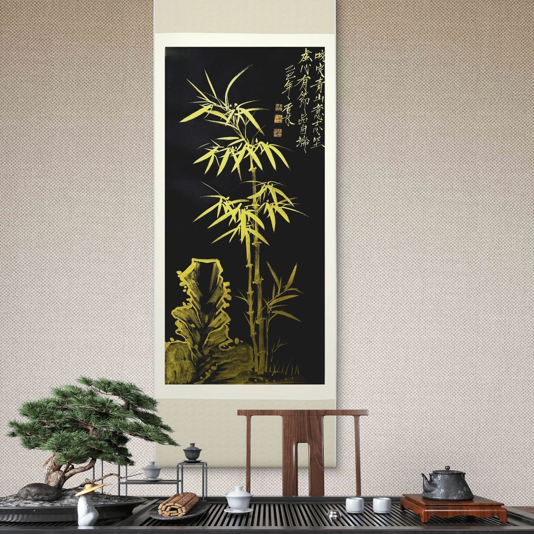 朱雪林老师书画作品-《节节高升》-竖四尺