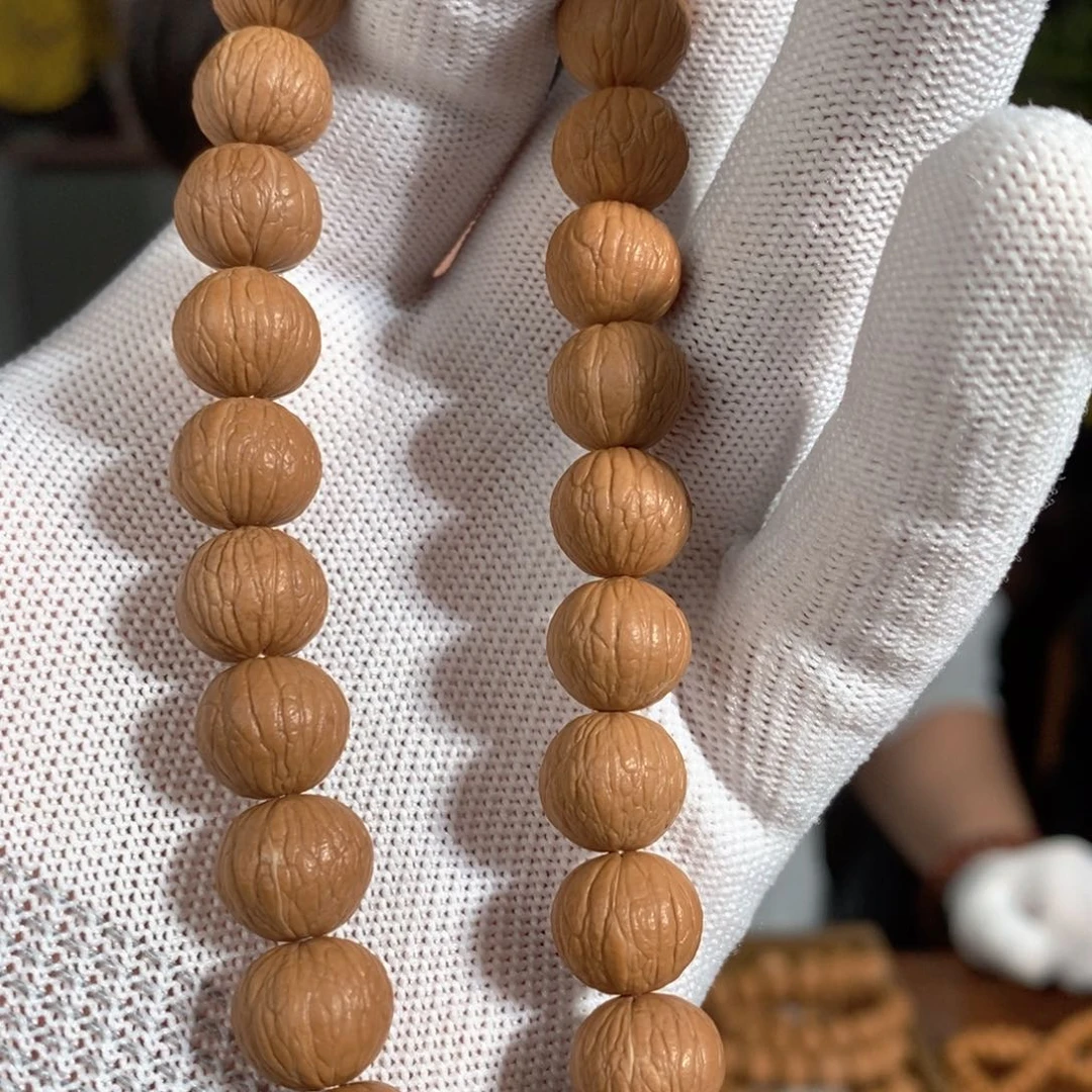 饭***饱猴头核桃手串12三维同尺凤羽