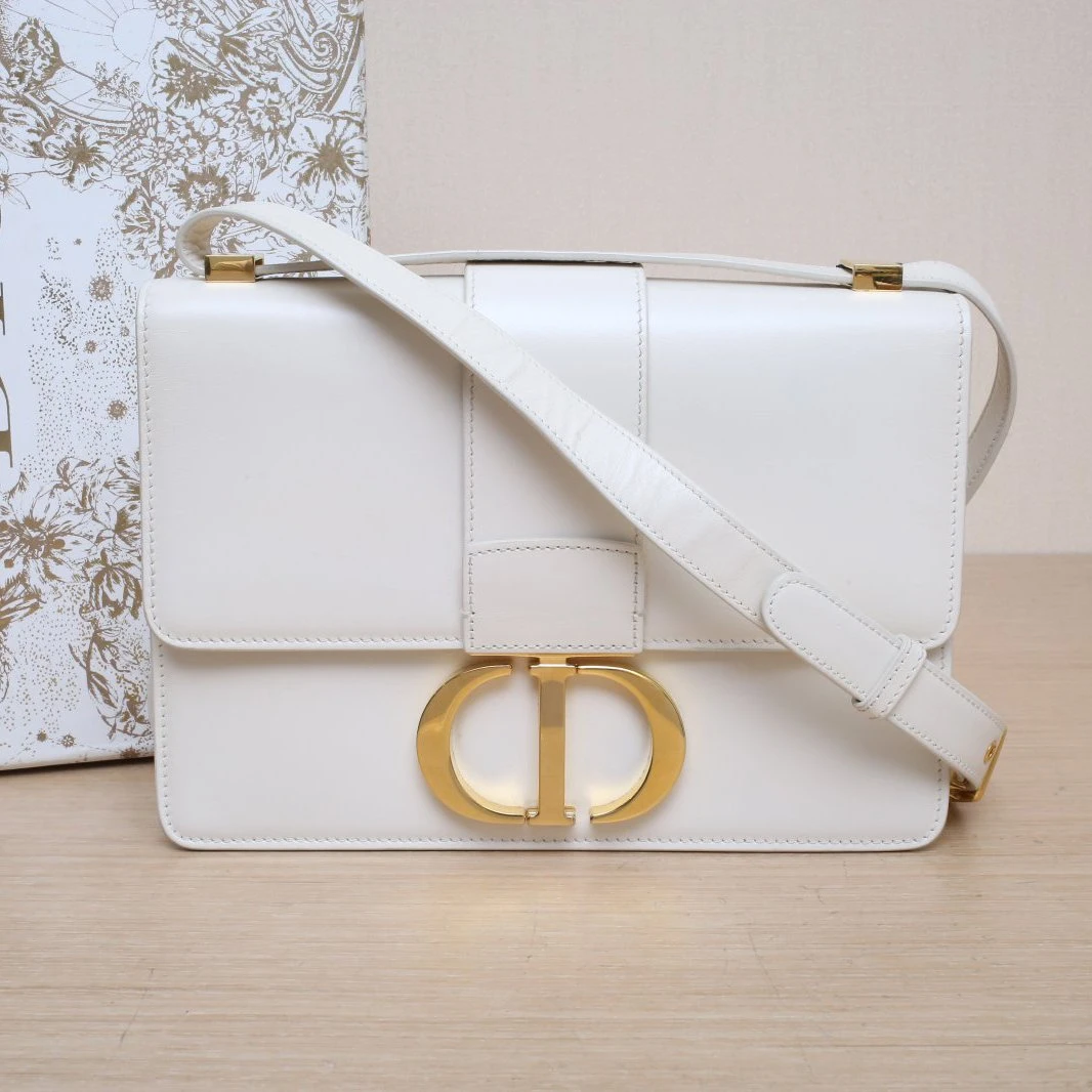 95新 DIOR/迪奥 【娇】30蒙田 皮肩带 大号皮革C金扣 2019 478599