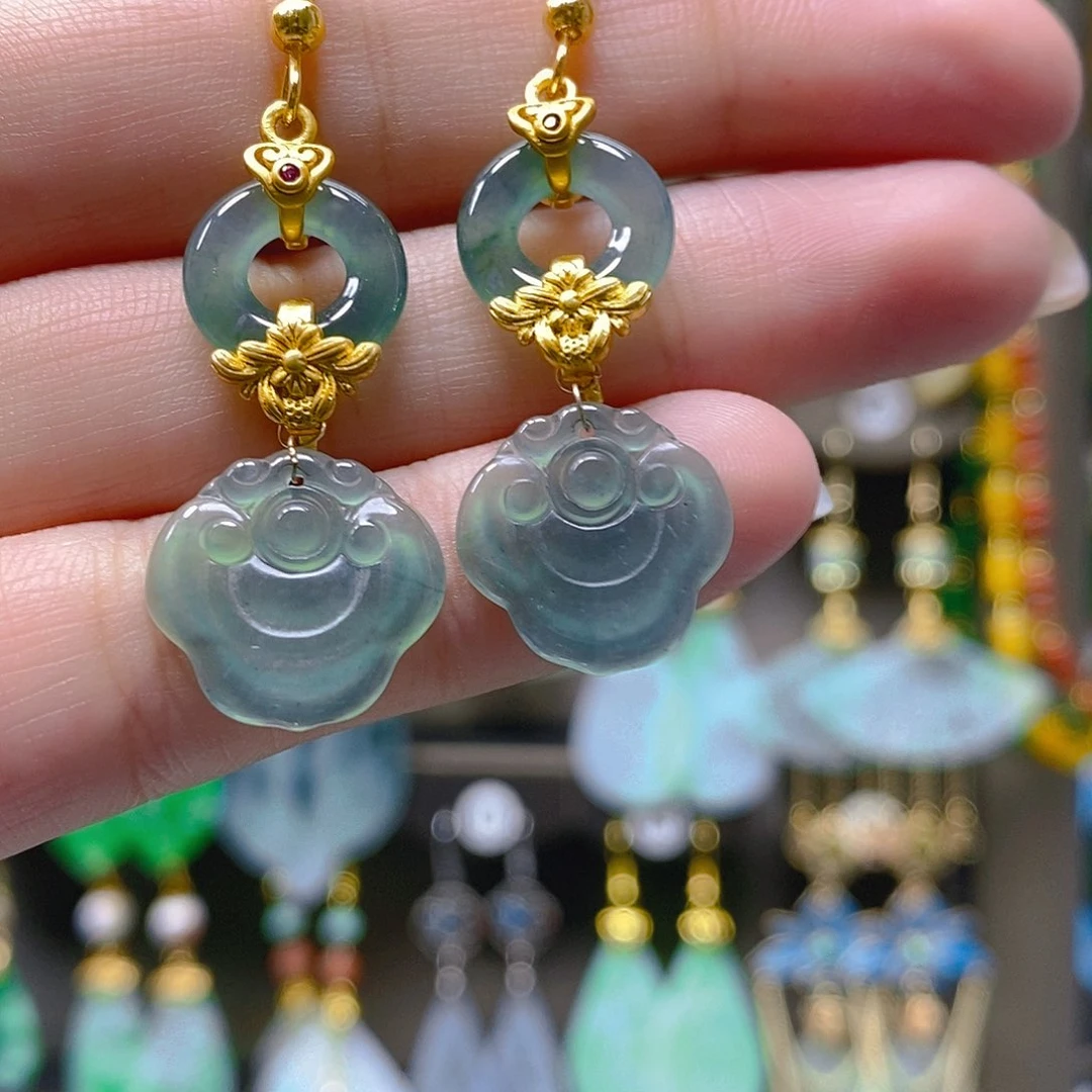 未镶嵌翡翠耳饰翡翠