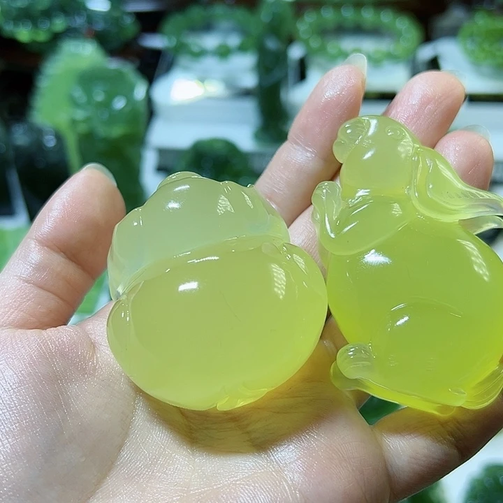 蛇纹石玉手把件未镶嵌用****8