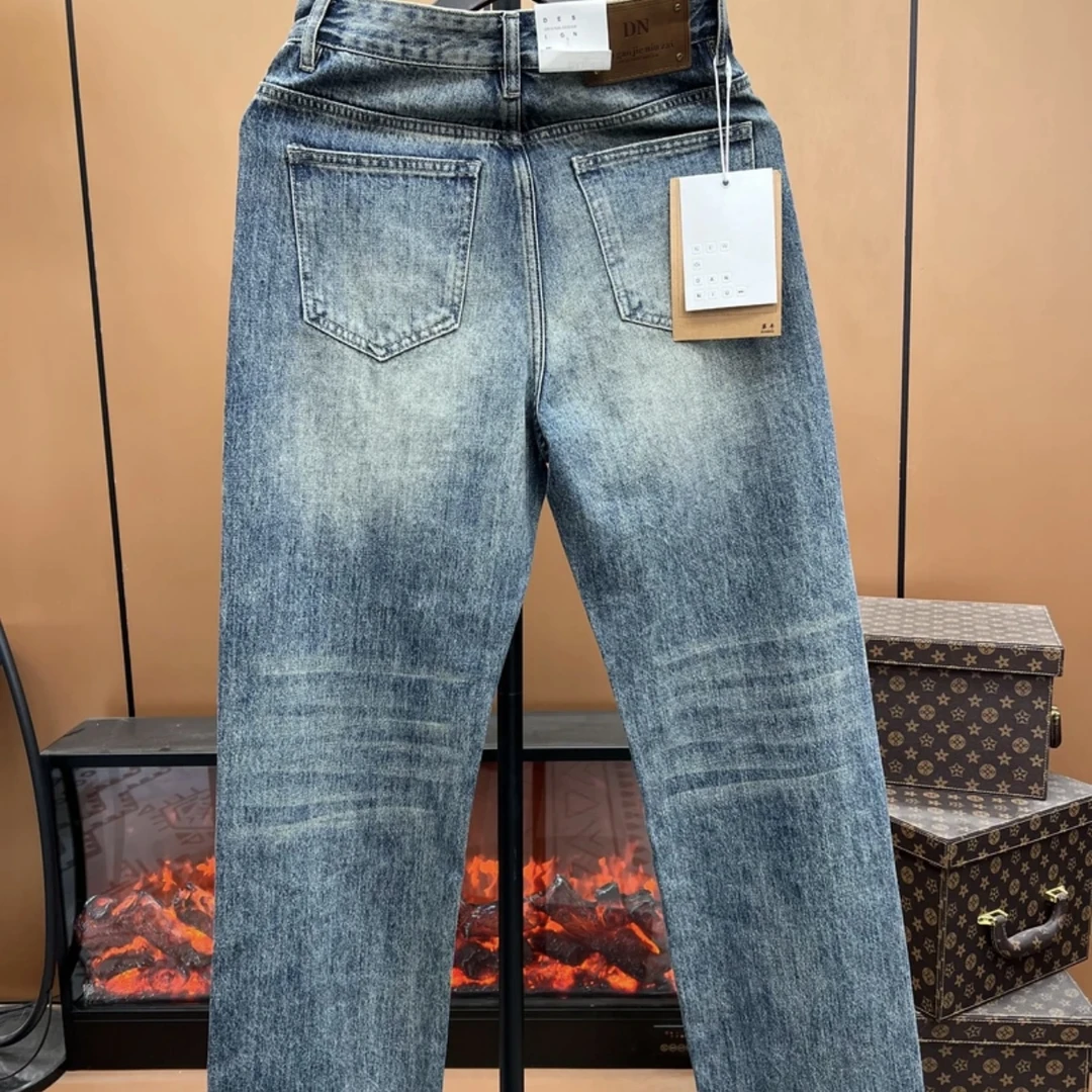 23号链接【星星牛仔裤】新款休闲简约时尚小众设计师百搭休闲牛仔裤