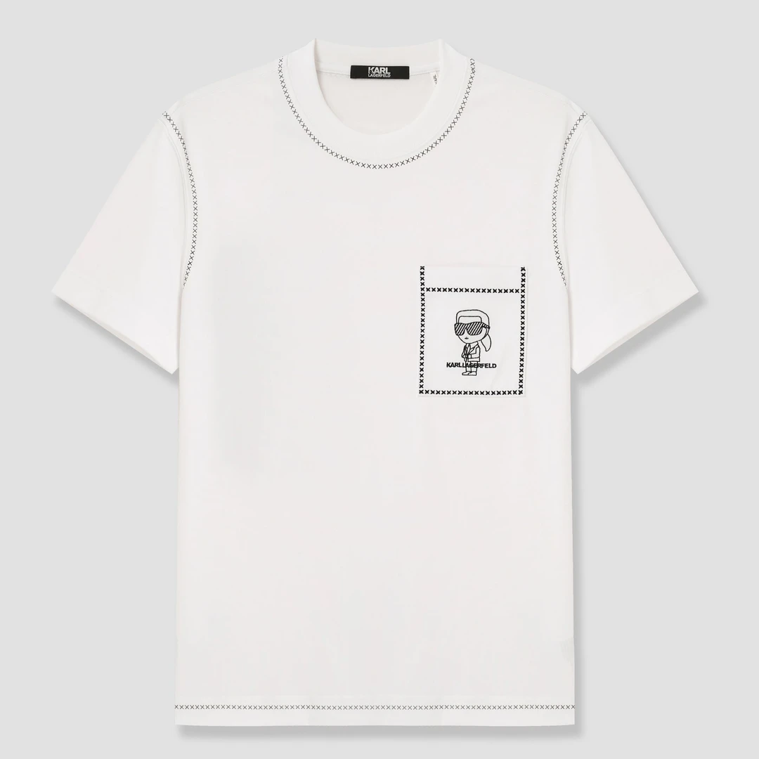 【臻享男装】KARL LAGERFELD卡尔拉格斐头像口袋短袖T恤P22Z1758商品图