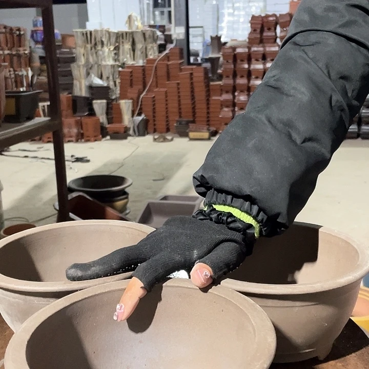 紫砂20富贵一组三个花盆