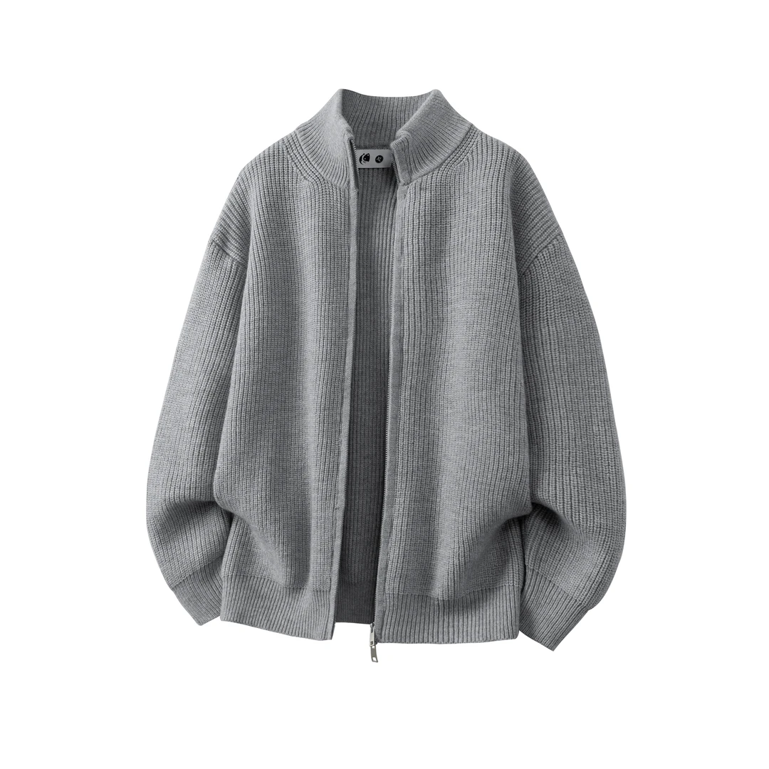 NINEDAO/玖岛秋冬美式时尚潮流ins风长袖卫衣男百搭针织毛衣外套