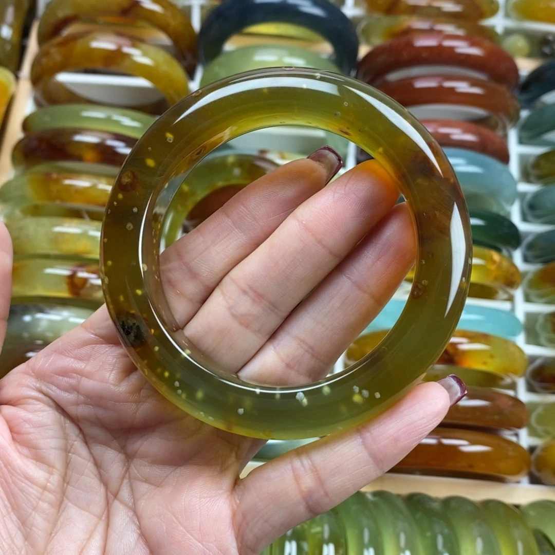 未镶嵌蛇纹石玉手镯米*