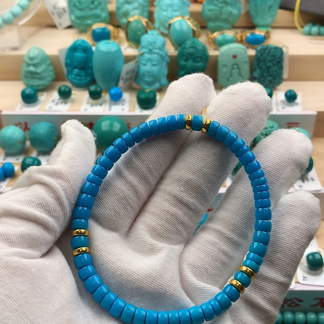 绿松石足金镶嵌配饰5.5