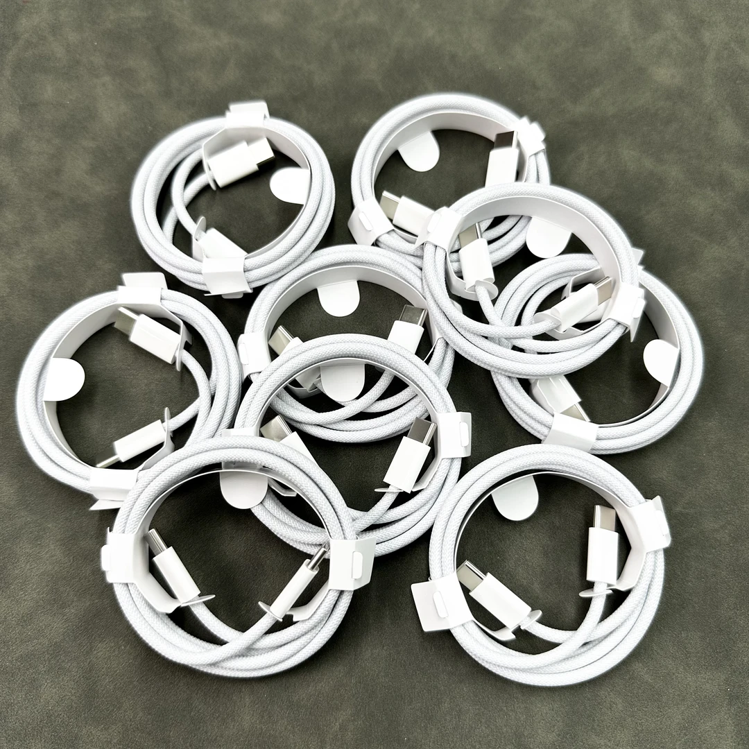 准新品 Apple/苹果 原装正品 双C编织线 白色 1米拆机数据线