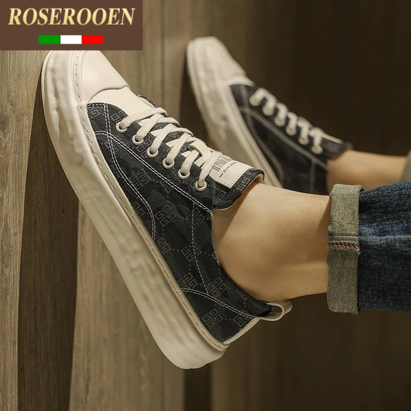 干净痞帅帆布男鞋2025新款夏季透气潮流百搭休闲板鞋工作轻便软底