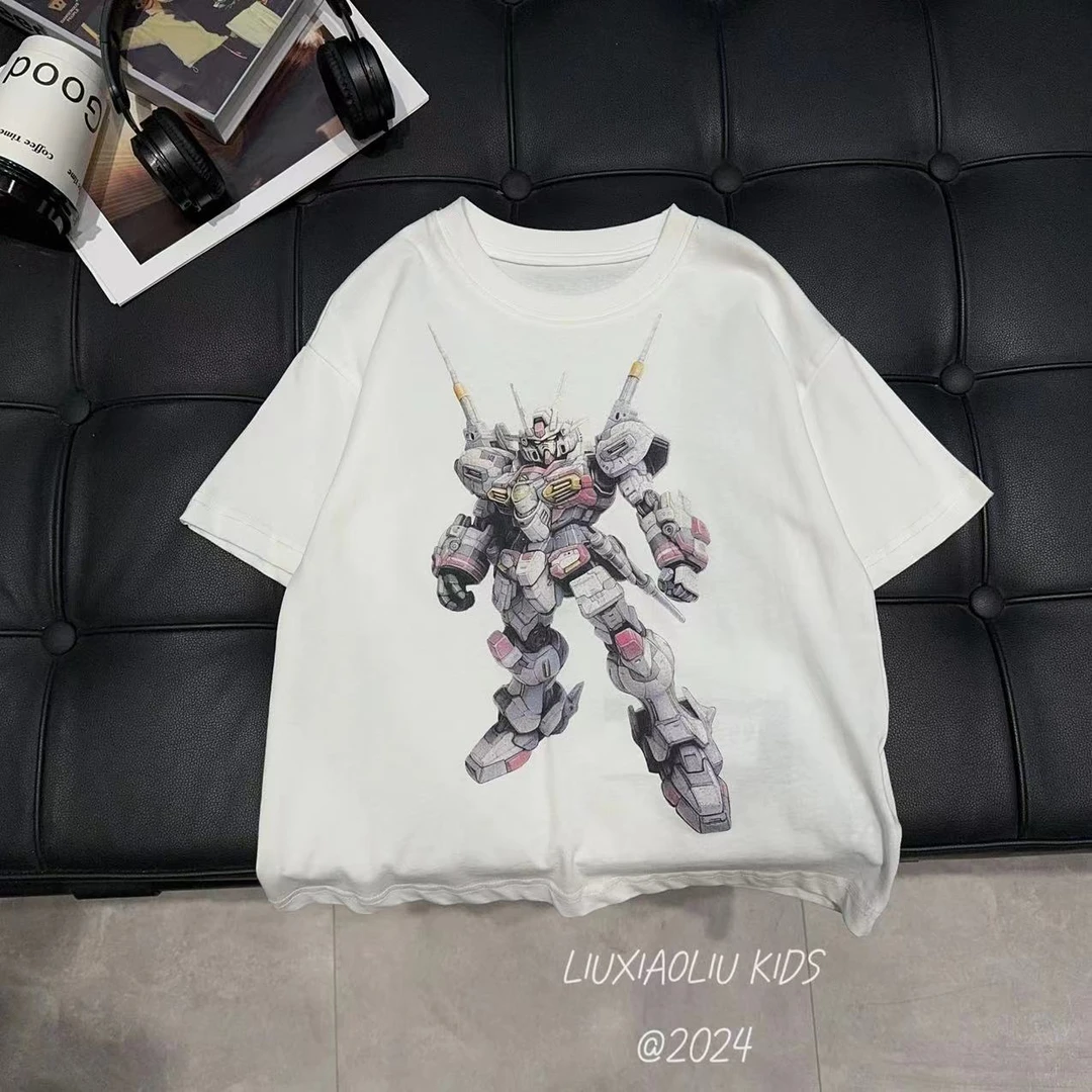 BY LIUXIAOLIU【机械战士】韩版夏季时尚潮流儿童短袖6009