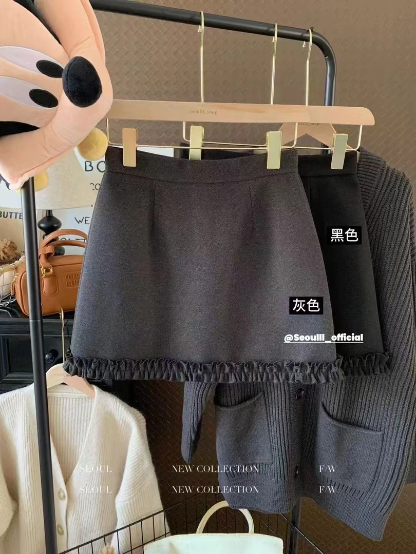 (韩傢)花边时尚短裙6839