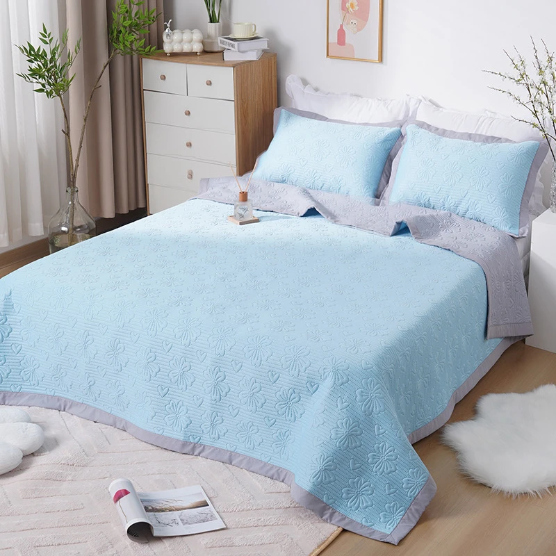 凉感丝凉席三件套四个颜色