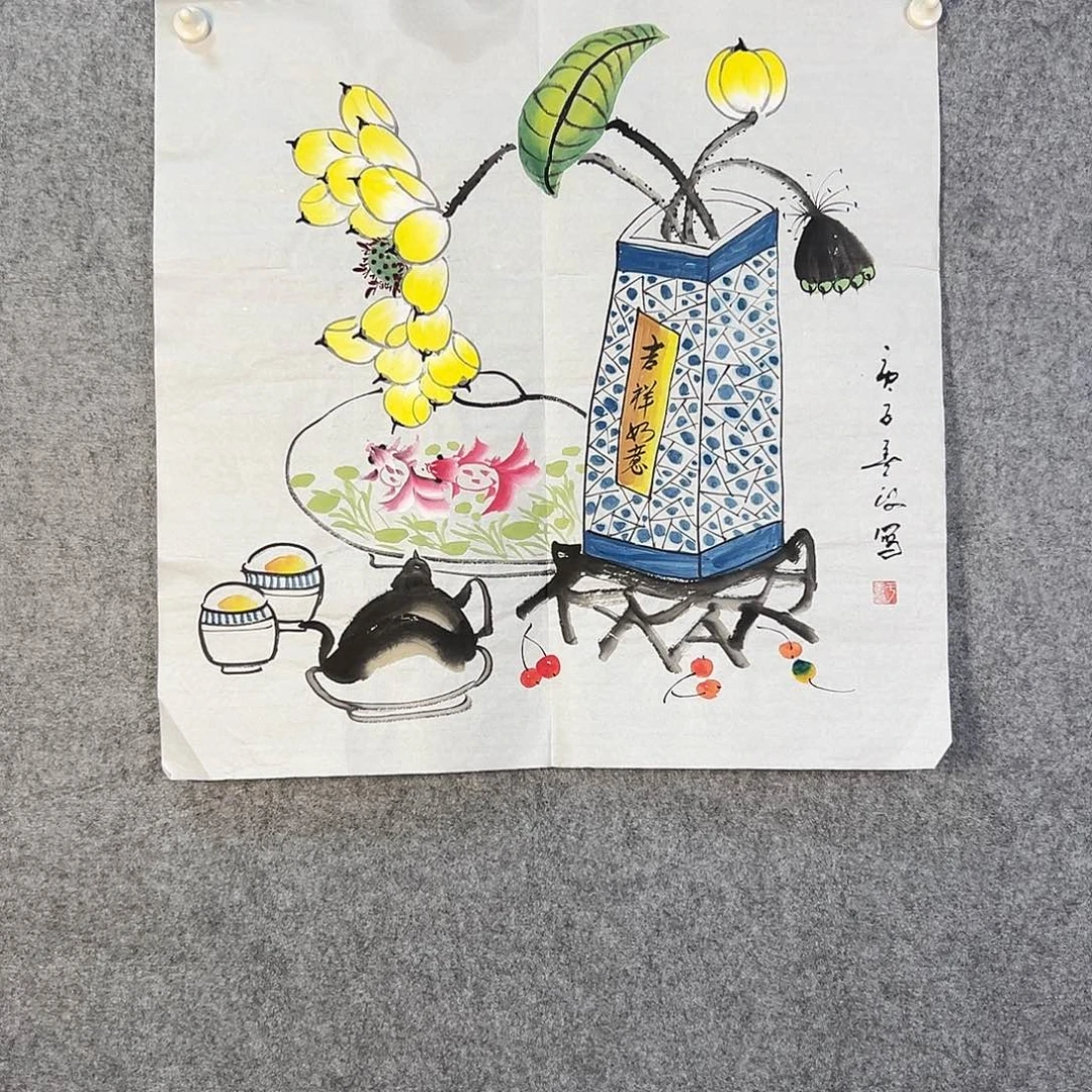 国画238 花鸟在此鸣叫时还要一