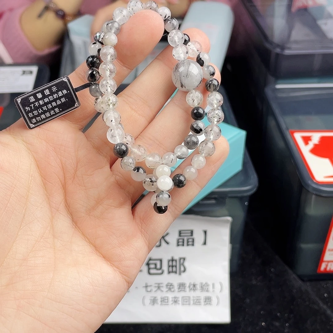 手串银S925镀金镶嵌水晶