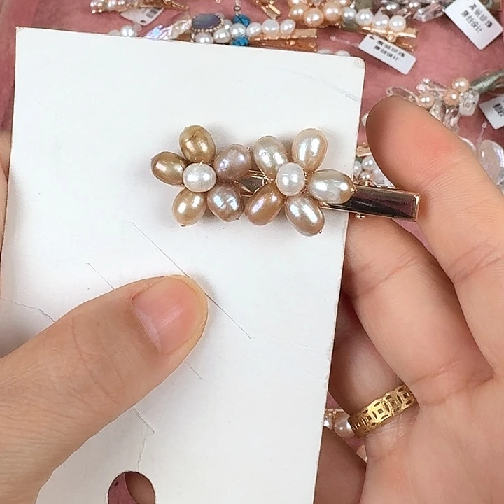 淡水珍珠发饰未镶嵌