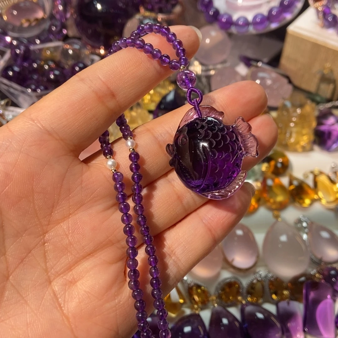 颈饰未镶嵌水晶天然水晶吊坠