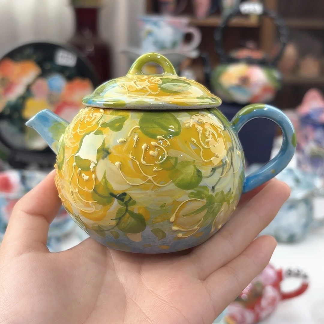 景德镇手绘高温釉下彩陶瓷茶具