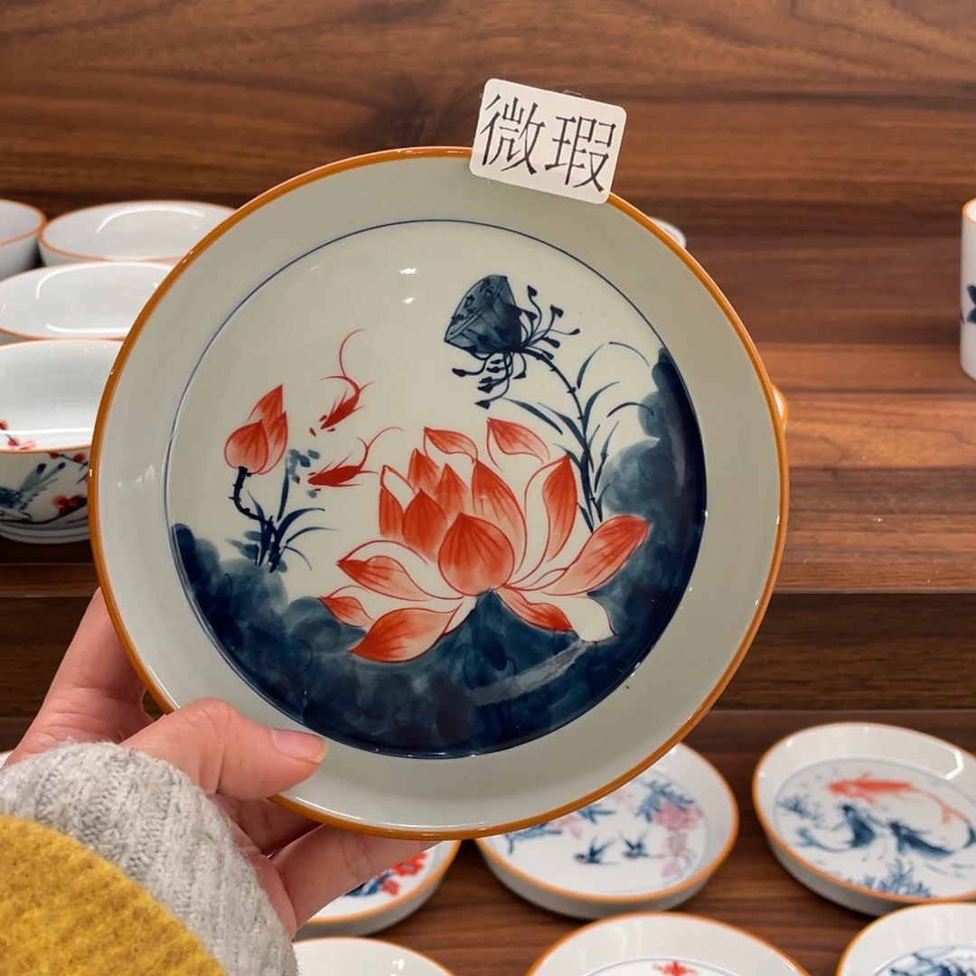 有瑕纯手绘釉下彩