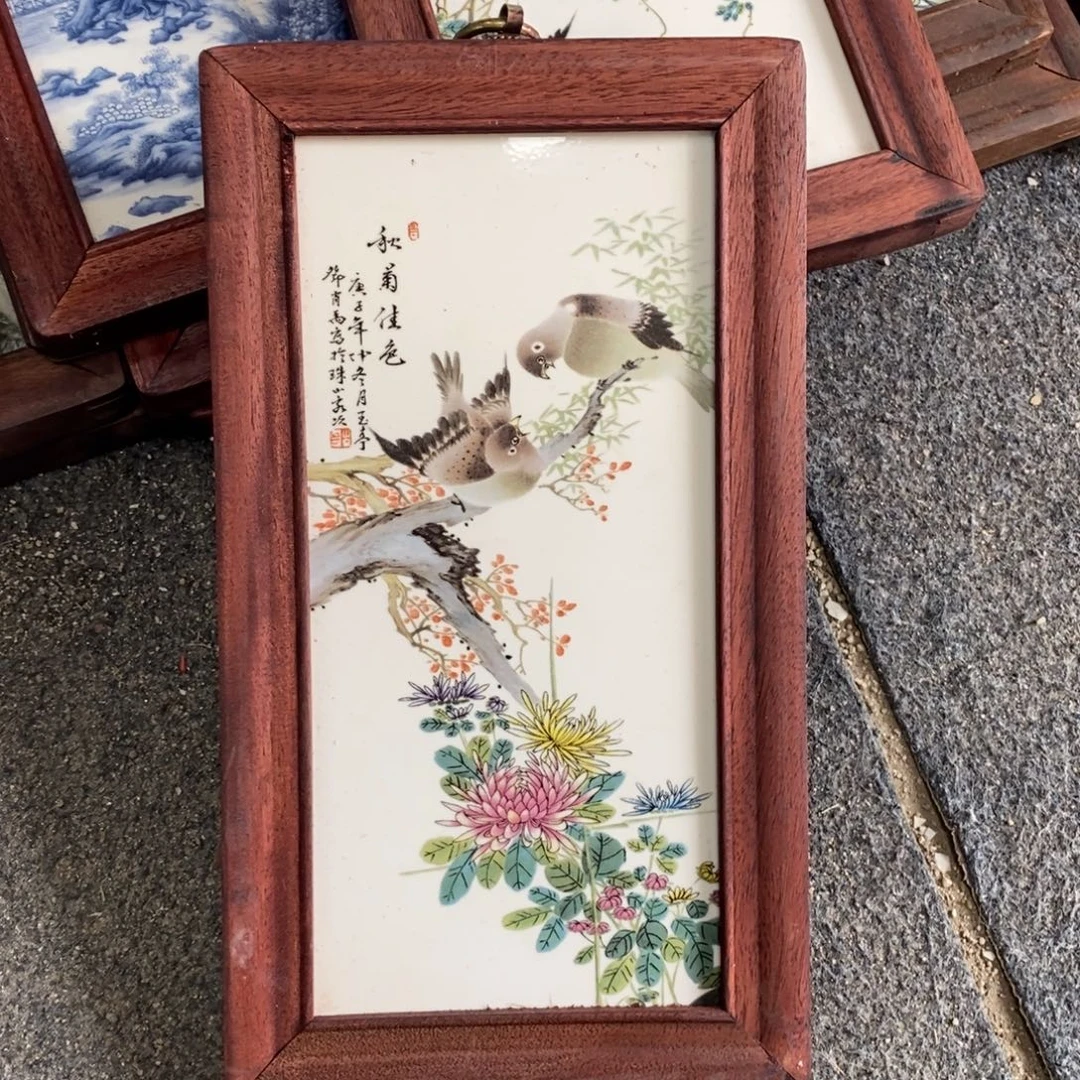 瓷28*16*1景德镇瓷板画柴窑烧制