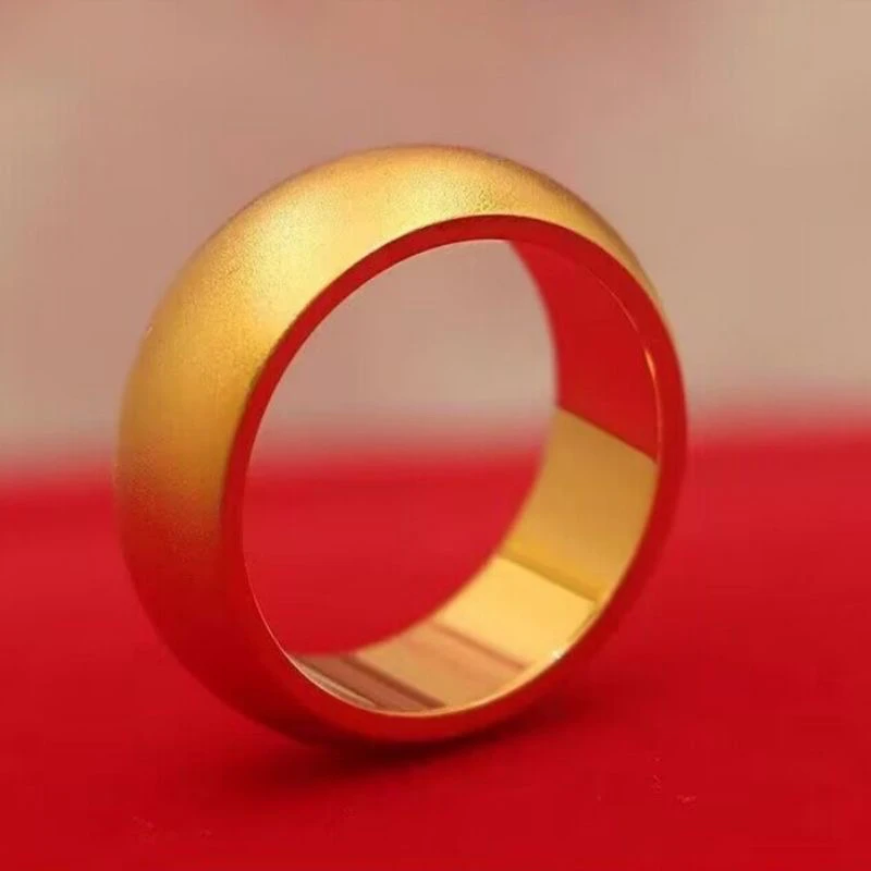 合金戒指 闭口 卡8磨砂泥鳅背戒指 时尚情侣经典戒指