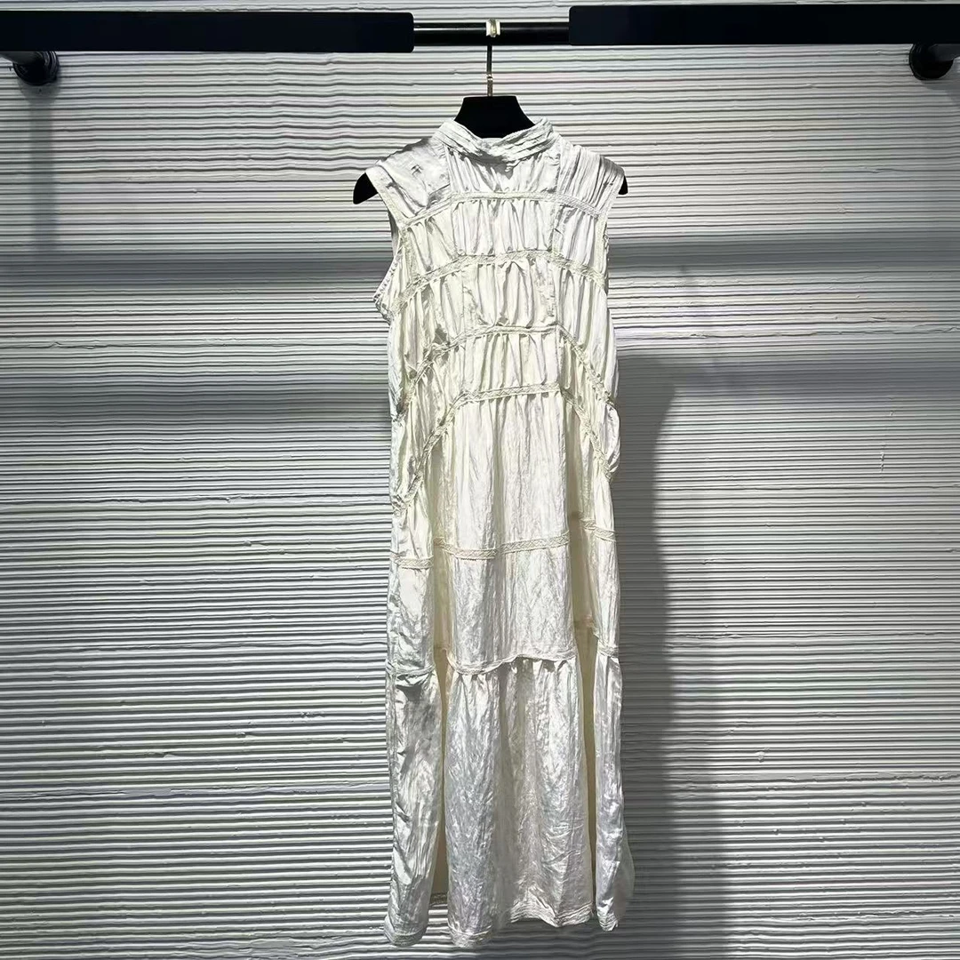 DY 25新款显瘦高级白色轻奢时尚夏季修身设计师款连衣裙