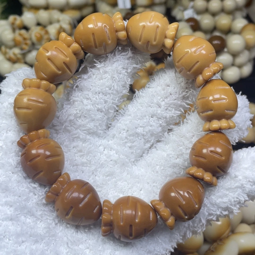 手串菩提根/象牙果11.4.57微瑕胡萝卜