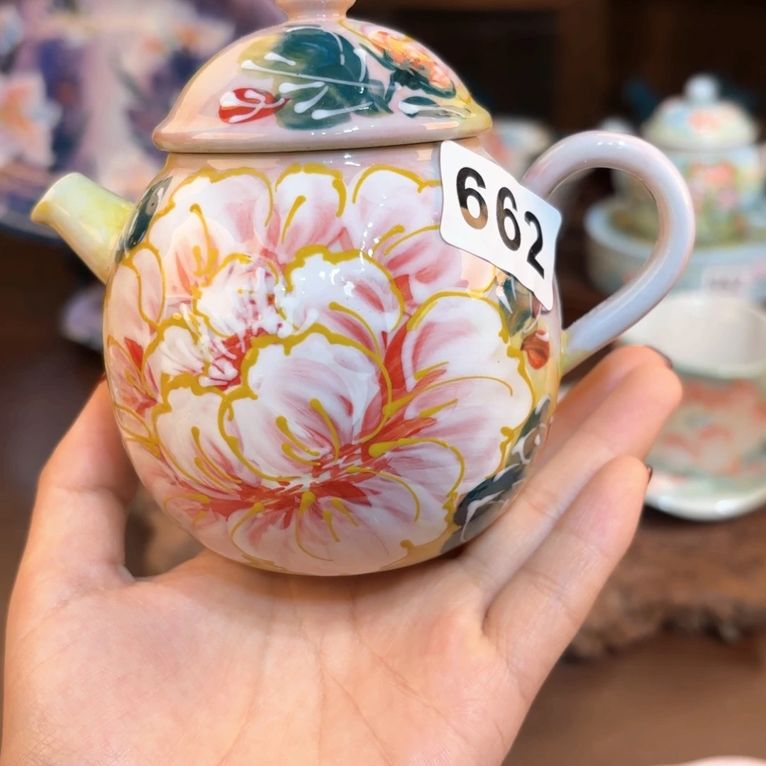 景德镇手绘高温釉下彩陶瓷茶具