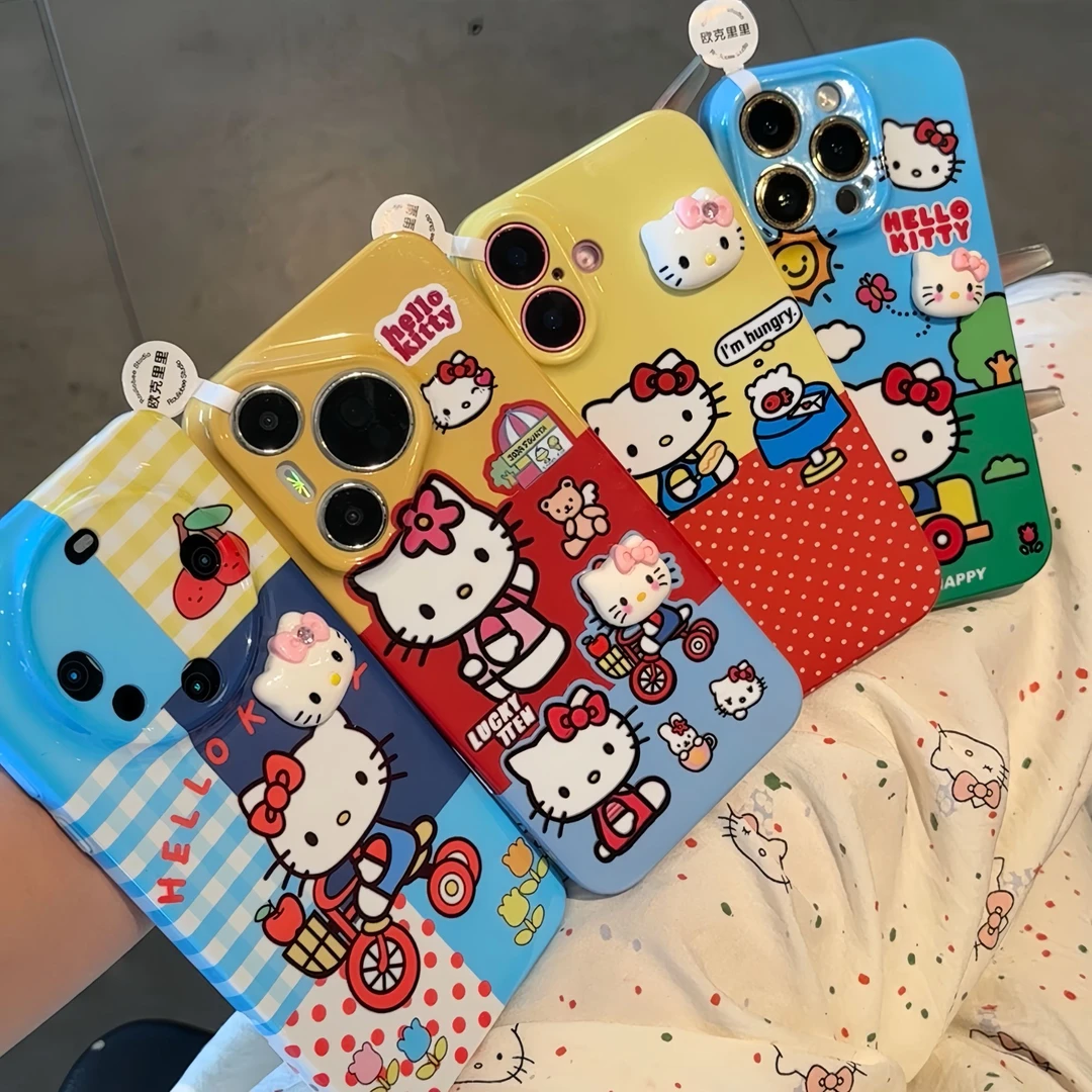 BANCAkitty猫蝴蝶结适用苹果16promax手机壳华为P70oppo小米15viv