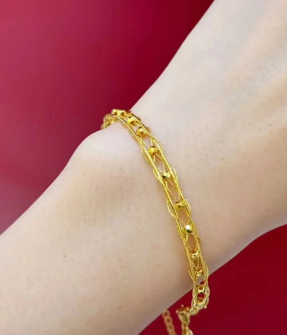 【陈总推荐】足金999蹦迪花丝时尚手链（抖音QIC质检+一物一证）