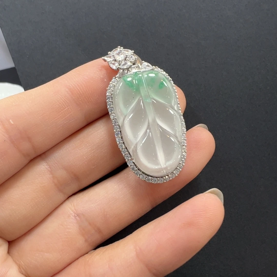 石英质玉银S925镶嵌颈饰