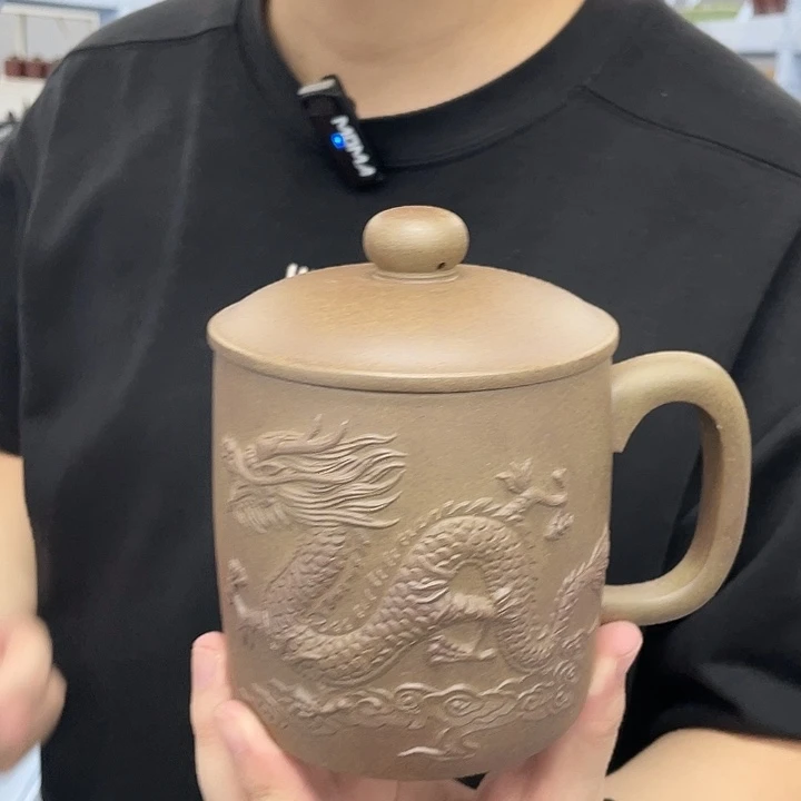 茶杯紫砂柴烧 大龙杯 单杯