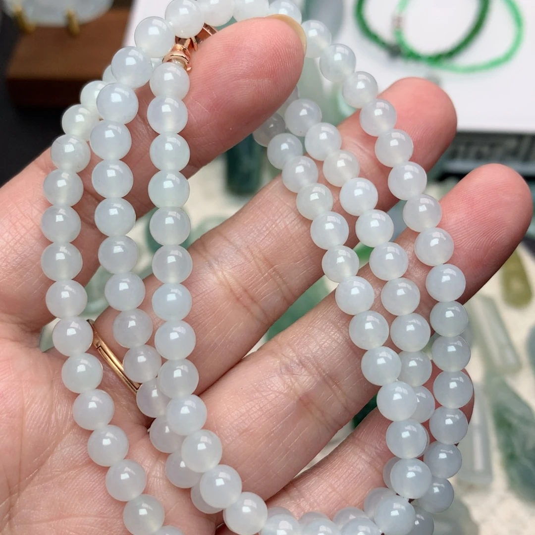 未镶嵌定制翡翠珠串